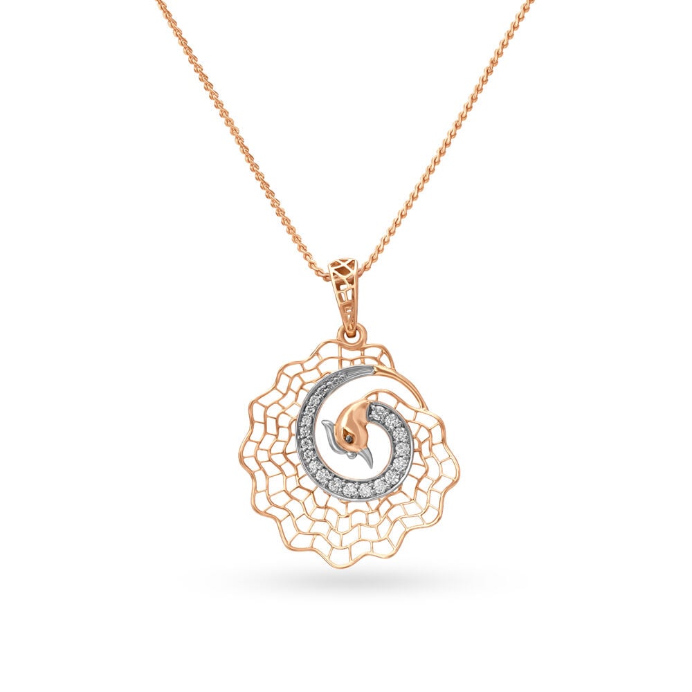 Rose gold shop pendant tanishq