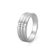3 Stone Platinum Finger Ring for Men,,hi-res image number null