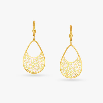 Floral Mesh Drop Earrings