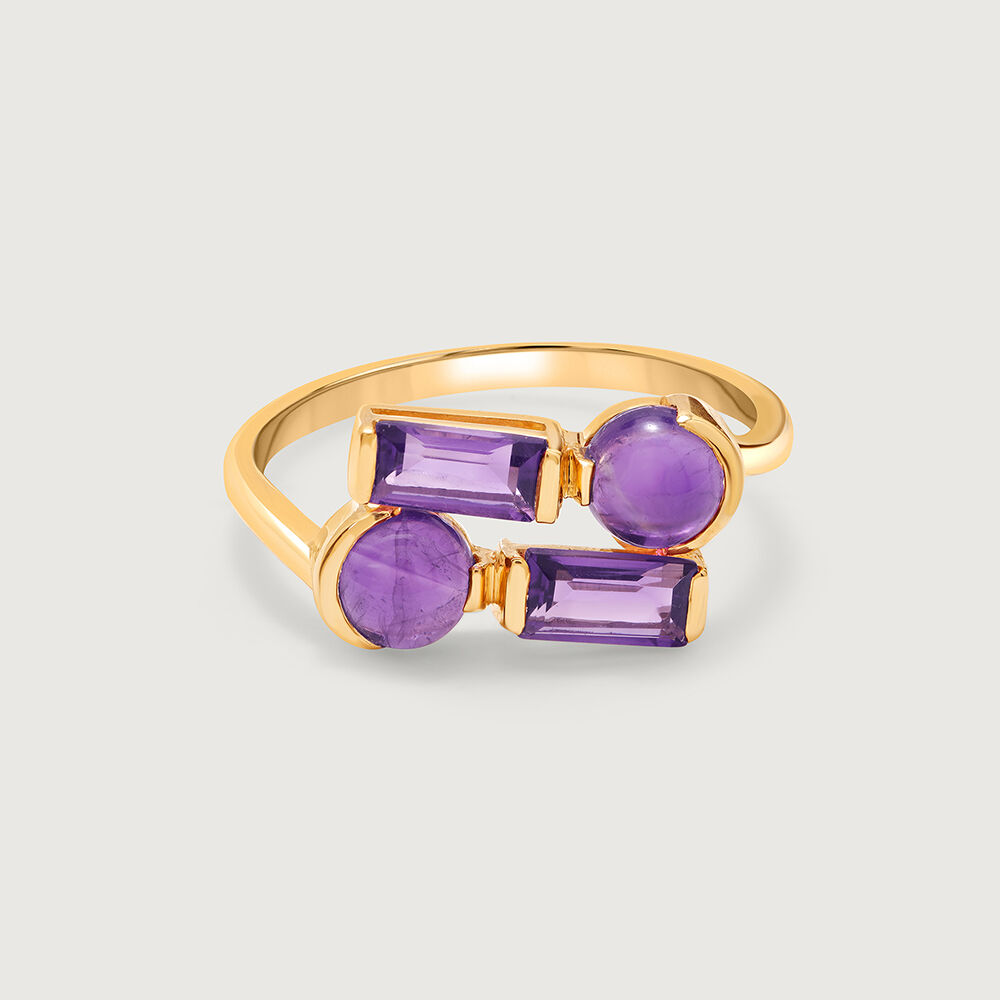 Bombshell 14KT Amethyst Finger Ring