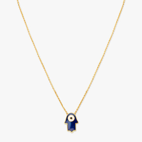 Protective and Charming! Hamsa Pendant with Chain