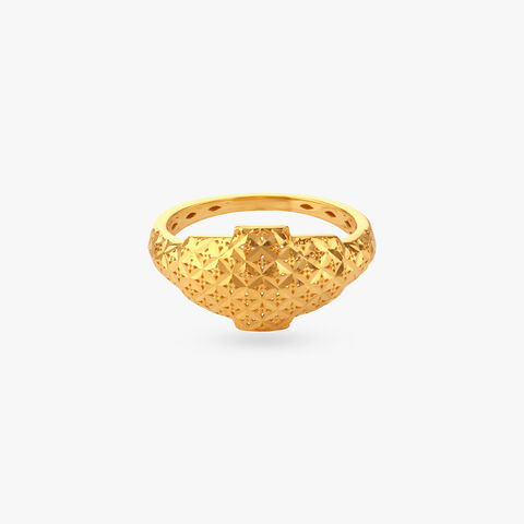 Luminous Texture Gold Ring