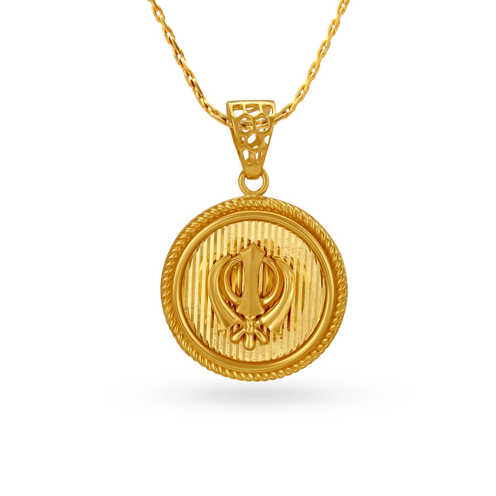Khanda pendant gold discount