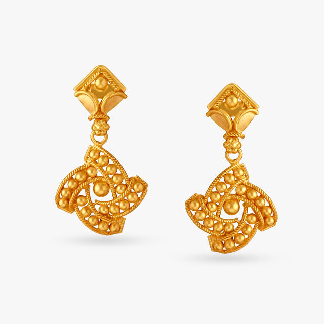 Geometric Spiral Drop Earrings,,hi-res image number null