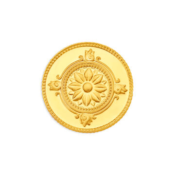 Auspicious Chakra Motif 5 Gram 22 Karat Gold Coin