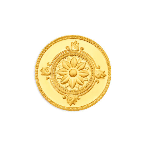 Auspicious Chakra Motif 5 Gram 22 Karat Gold Coin