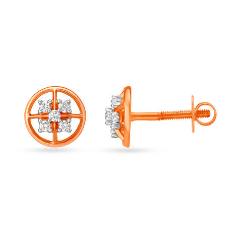 5 Stone Diamond Stud Earrings for Kids