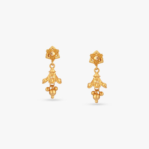 Tiny Tassels Gold Jumka Earrings for Kids