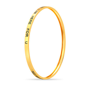 Mamma Mia 14 KT Yellow Gold Here For U Bangle