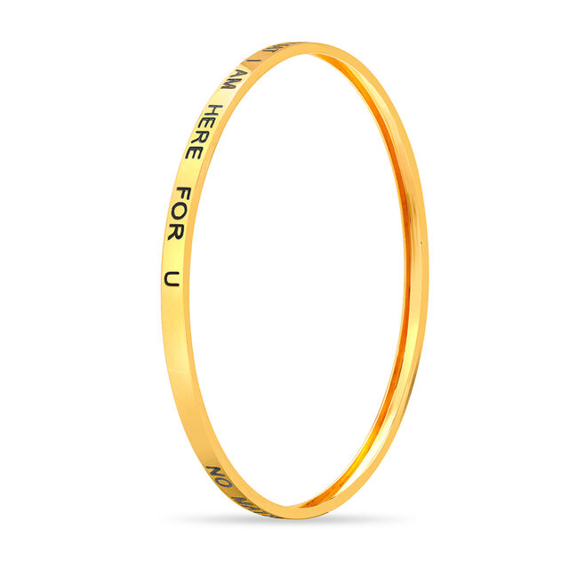Mamma Mia 14 KT Yellow Gold Here For U Bangle,,hi-res image number null