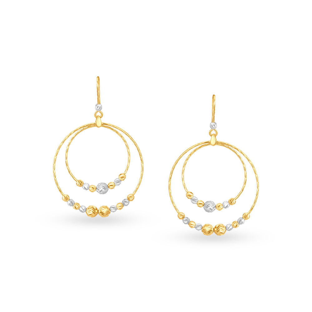 Charming Circlet Gold Hoop Earrings