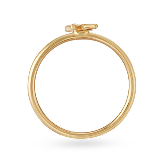 Letter X 14KT Yellow Gold Initial Ring,,hi-res image number null