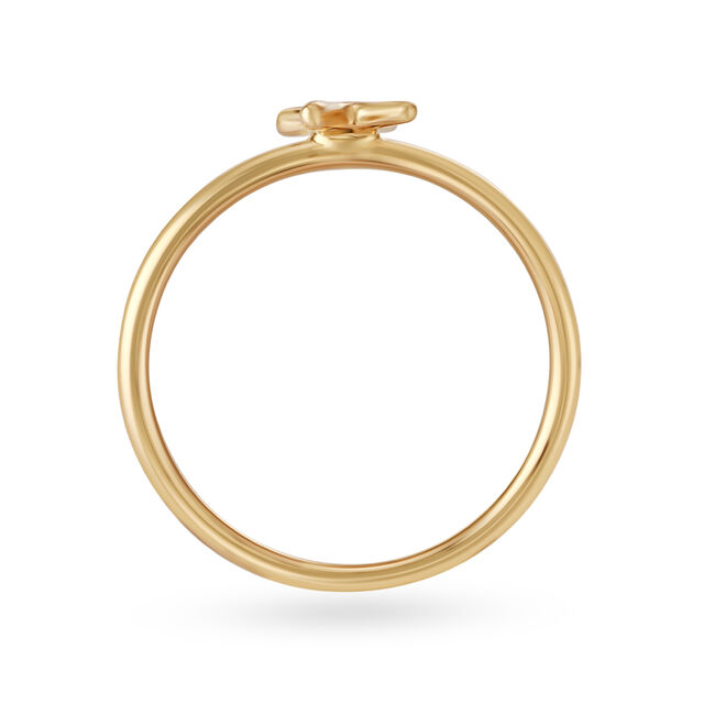 Letter X 14KT Yellow Gold Initial Ring,,hi-res image number null
