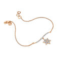 14 KT Rose Gold Star Of David Diamond Bracelet,,hi-res image number null
