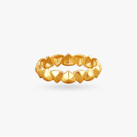 Modern Mosaic Gold Finger Ring alternate view 1