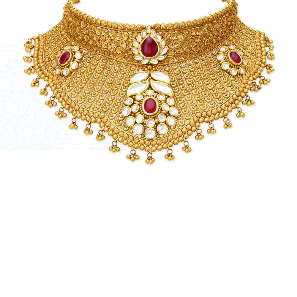 Kundan jewellery in gold with price clearance
