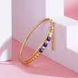 Pyramid Elevation Strip 18 KT Lapis Lazuli Bangle,,hi-res image number null