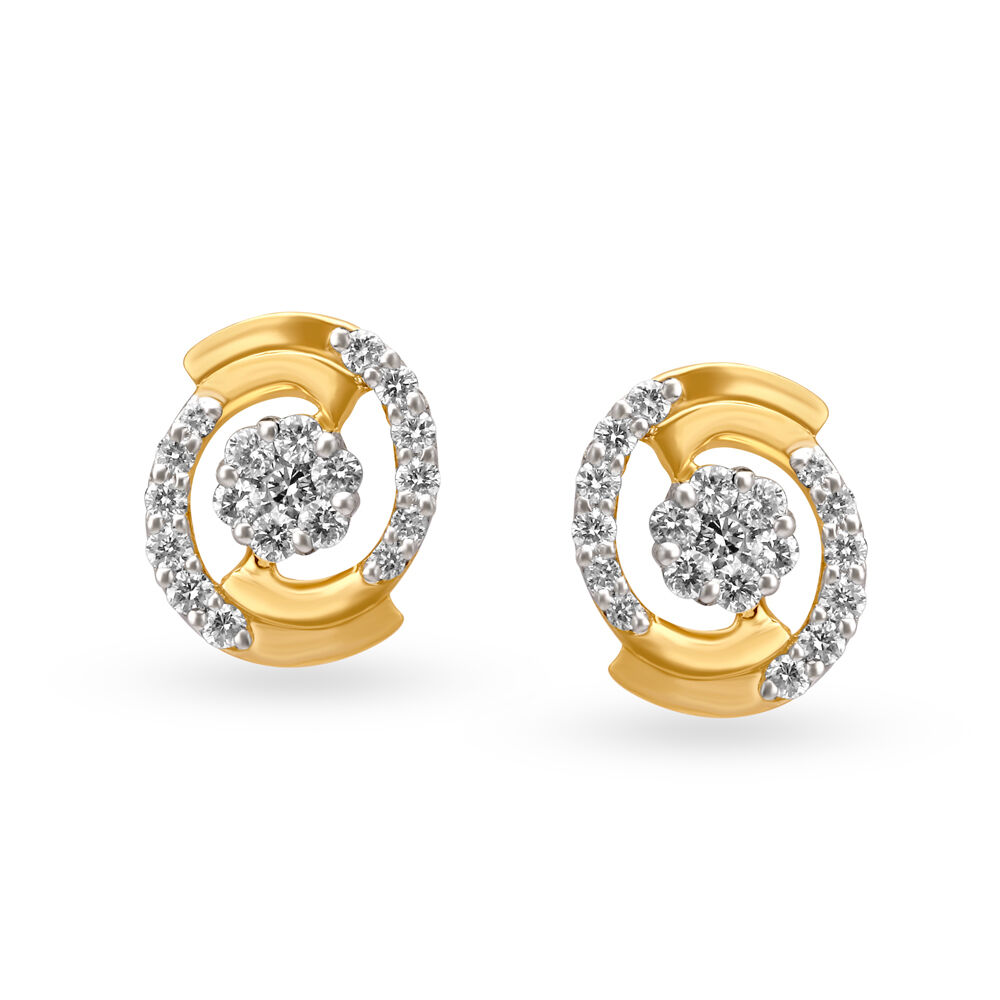 Classy Dainty Diamond Stud Earrings