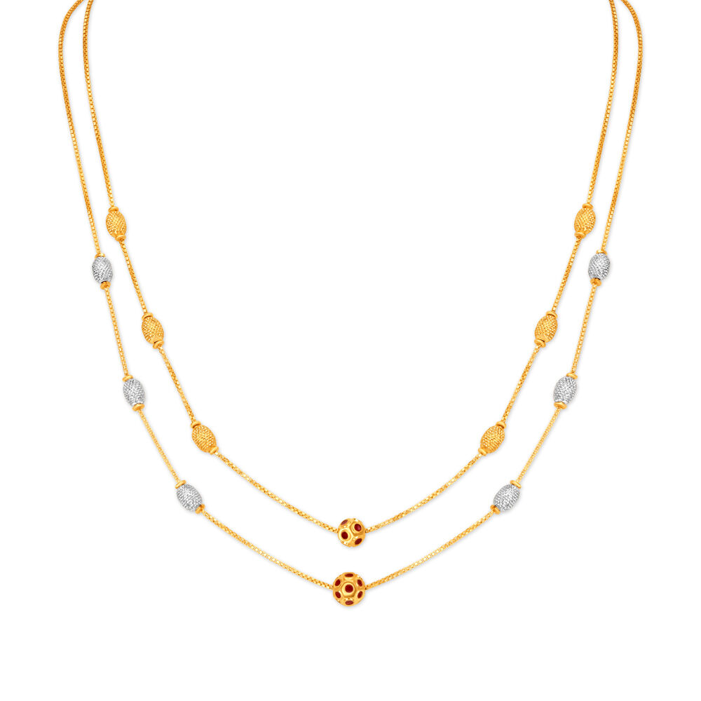 Tanishq gold chain collection with price clearance