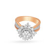 Lavish 18 Karat Rose And White Gold And Diamond Finger Ring,,hi-res image number null