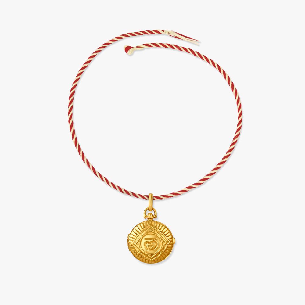Delicate Engraved Rakhi Pendant