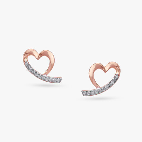 Love Curve Diamond Stud Earrings