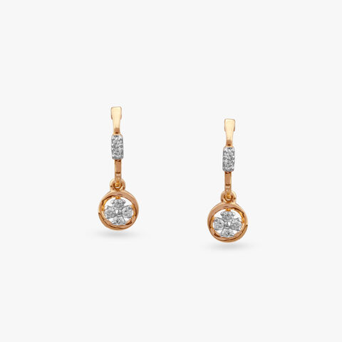 Sunburst Sparkle Diamond Drop Earrings