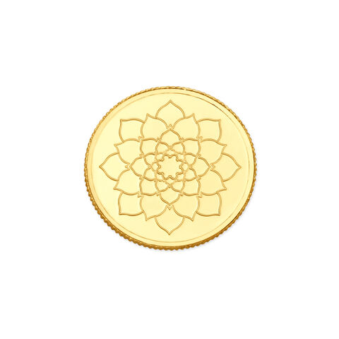 10 Gm 24 Karat Lotus Gold Coin