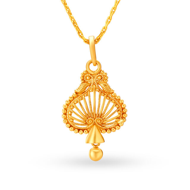 Tanishq 22 Karat Gold Peacock Pendant,,hi-res image number null