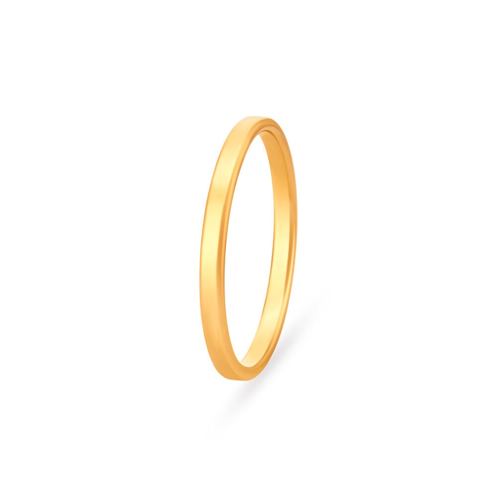 Tanishq plain gold top ring