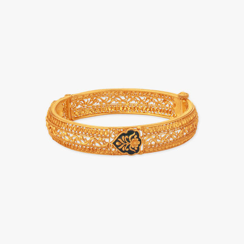 Midnight Mystique Gold Bangle