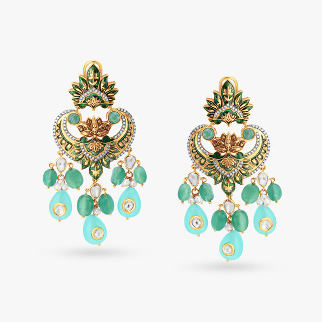 Modish Diamond Kashida Necklace Set,,hi-res image number null