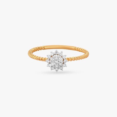 Sunlit Halo Diamond Ring