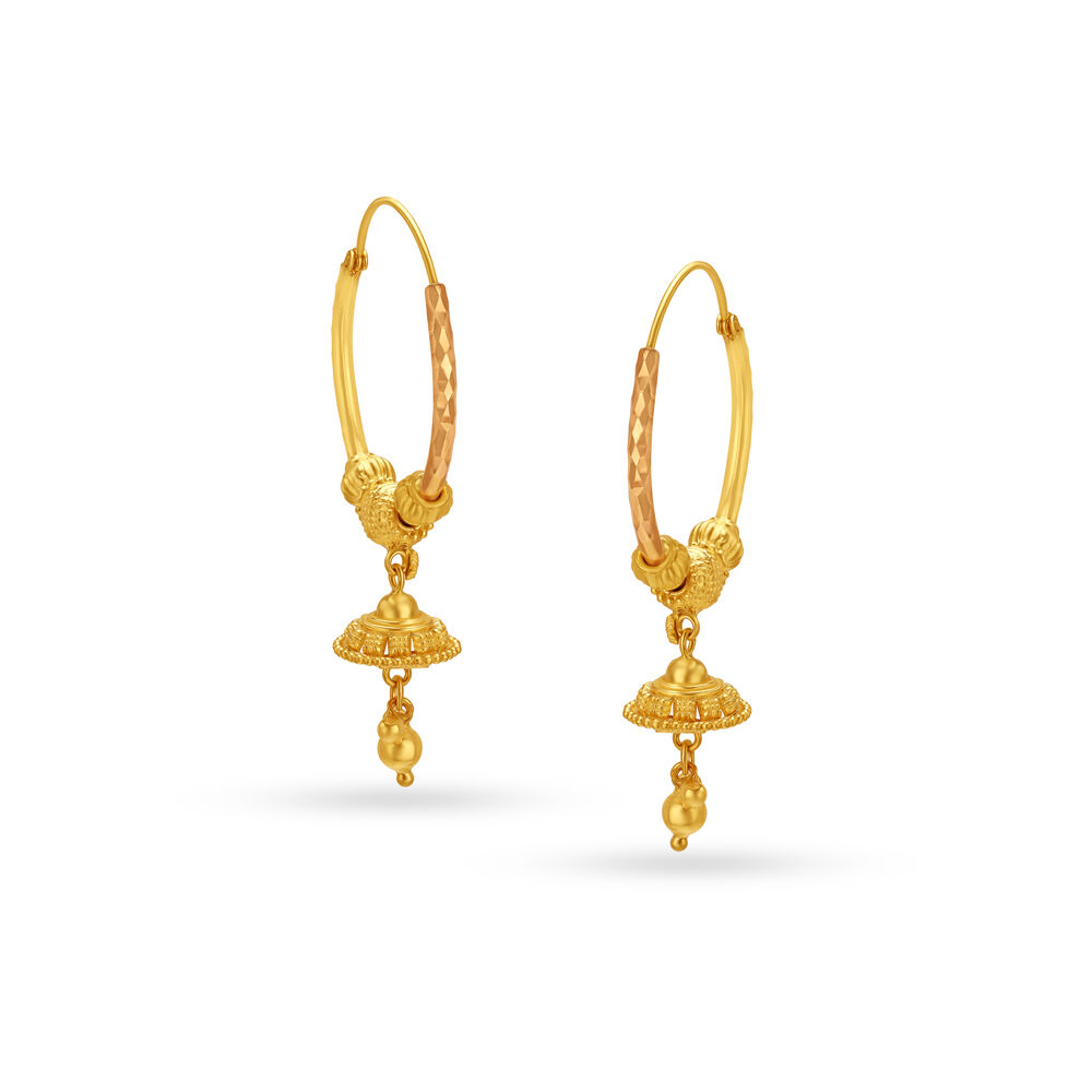 Buy Tumbling Flower Hoop earring Online Cheap, Water drop hoop earrings,  Glitteratti Glam, trendy earrings, Online Shopping, Kundan set, Ishhaara  Meenakari Collections for Women & Girls Online. Water drop stud earrings,  trendy