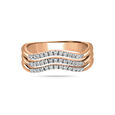 14 KT Triple Layered Delicate Rose Gold Ring,,hi-res image number null