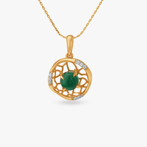 Verdant Aura Diamond Pendant