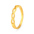 Classy 22 Karat Yellow Gold Intertwine Finger Ring,,hi-res image number null