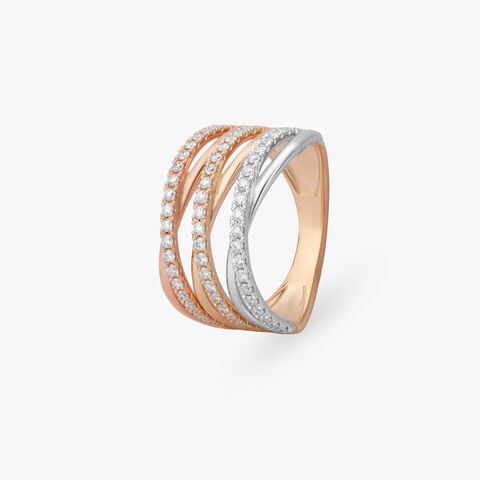 Interlace Waves Diamond Ring