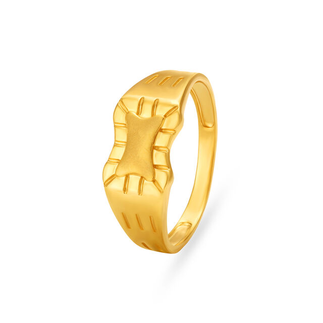 Carved Hollow Gold Finger Ring For Men,,hi-res image number null