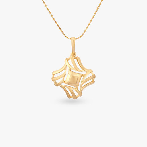 Abstract Aura Gold Pendant