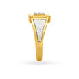 Suave Square Pattern Gold Finger Ring For Men,,hi-res image number null