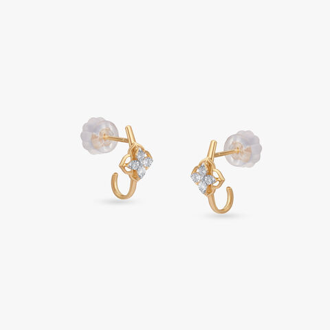 Heritage Grid Diamond Hoop Earrings