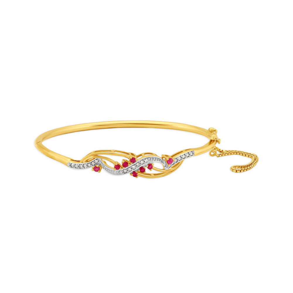 Ashna Diamond and Ruby Bangle