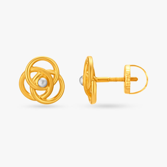 Luminous Floral Stud Earrings,,hi-res image number null