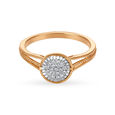 14KT White And Rose Gold Diamond Finger Ring,,hi-res image number null