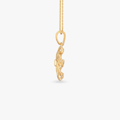 Twirling Petal Gold Pendant