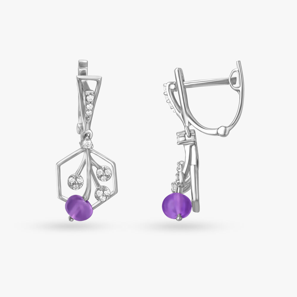Purple on sale earrings hoops