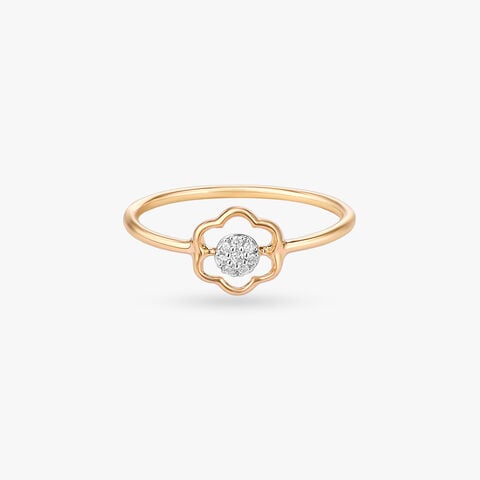 Petal Halo Diamond Ring