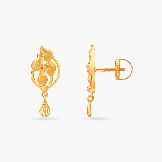 Graceful Flower-bud Drop Earrings,,hi-res image number null