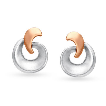 Enchanting Artistic Platinum Stud Earrings